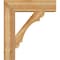 Ekena Millwork Olympic Block Rough Sawn Bracket w/ Offset Brace, Western Red Cedar, 8"W x 28"D x 32"H BKT0806X28X32OLY05RWR - alternate 4